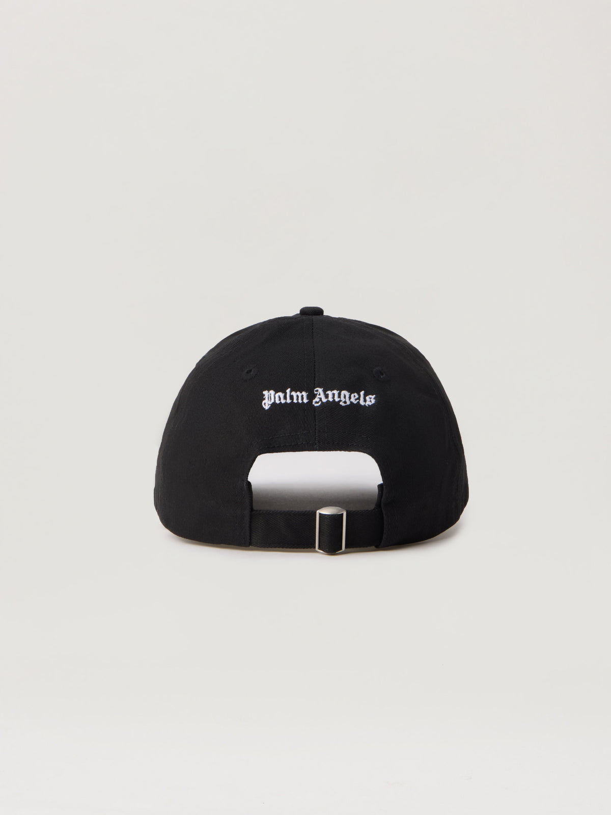 PALM ANGELS  Classic logo cap Black White PMLB003C99FAB001