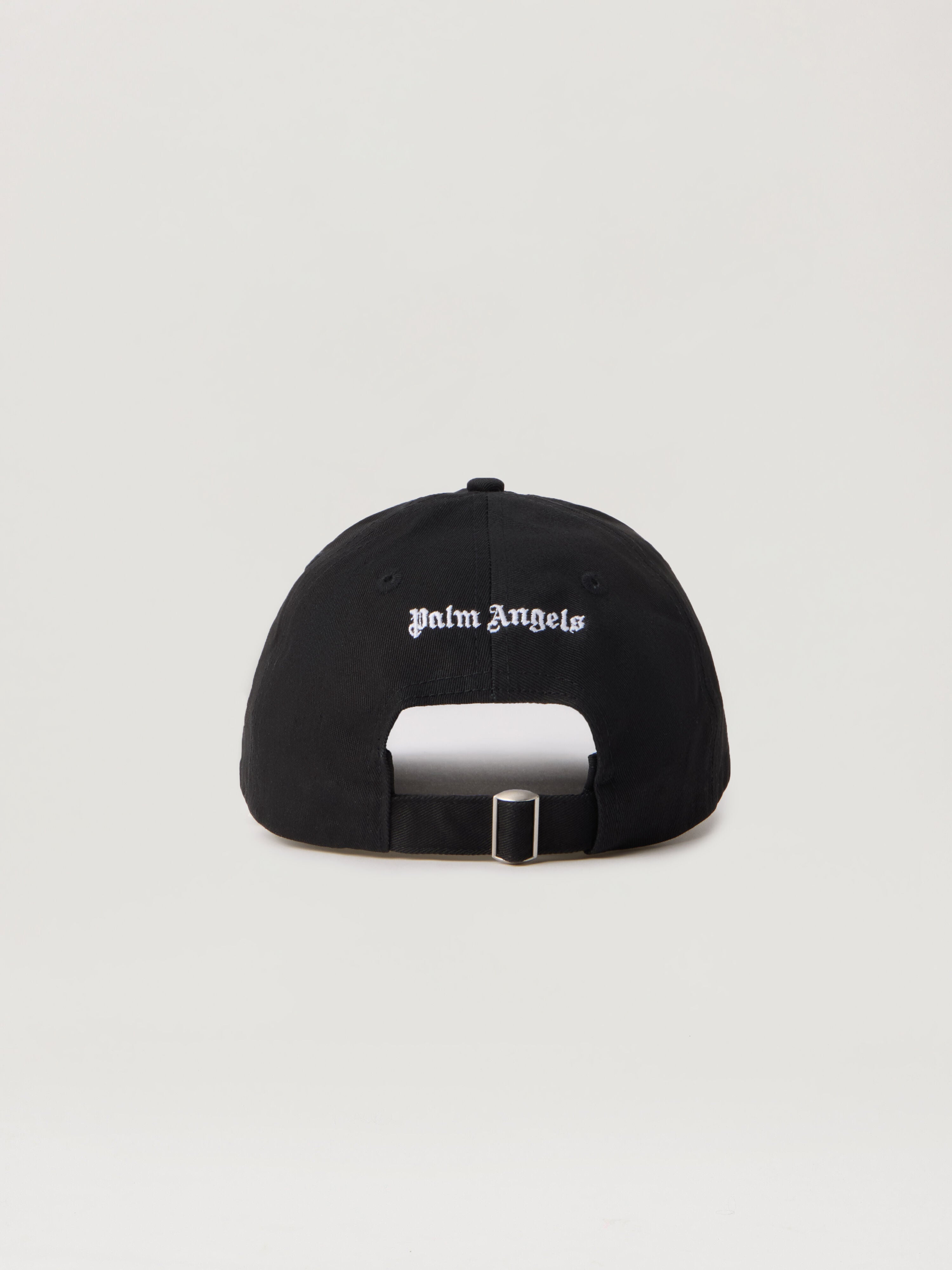 PALM ANGELS  Classic logo cap Black White PMLB003C99FAB001