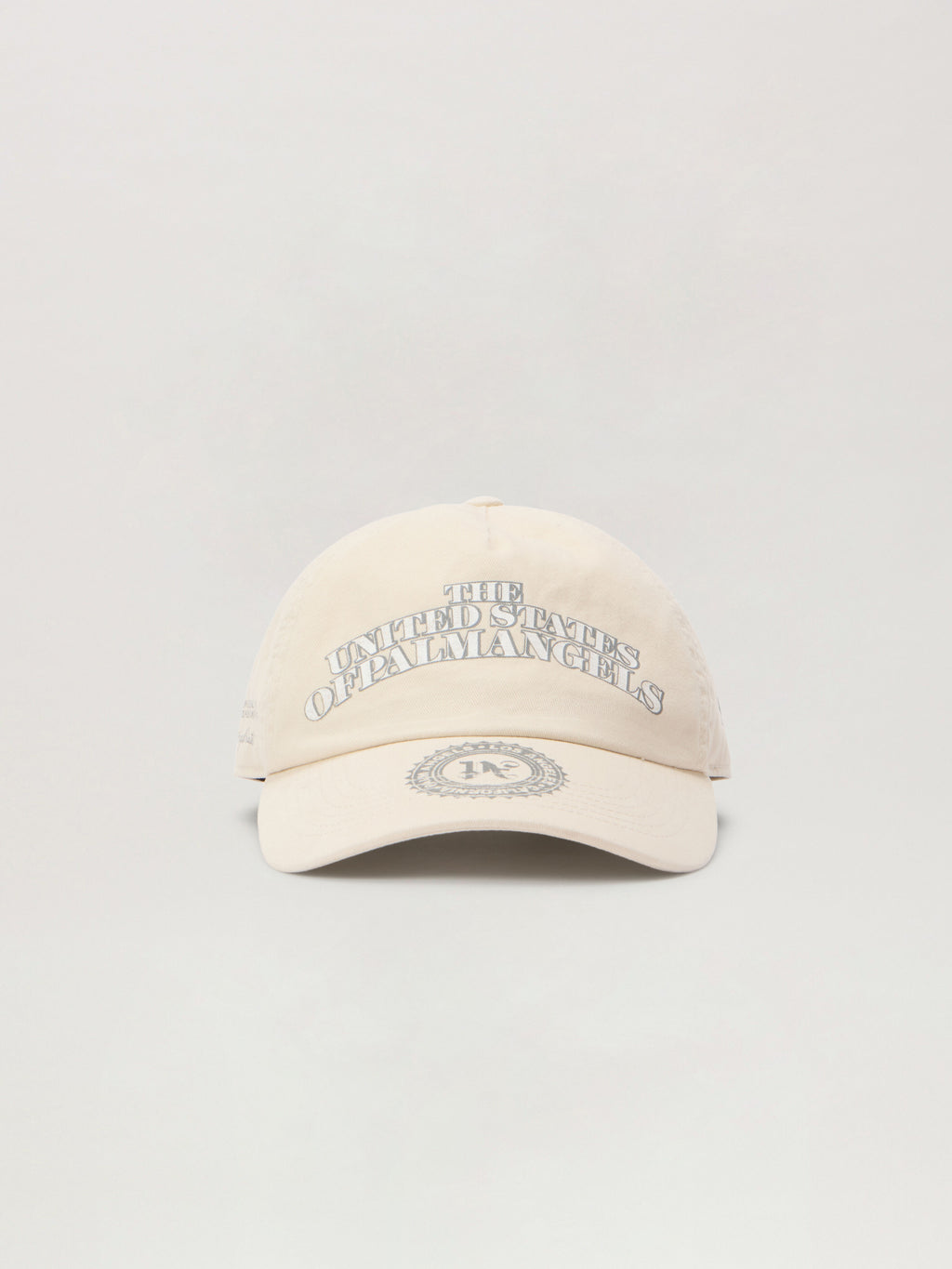 PALM ANGELS Dollar Embroidered Cap OFF WHITE - BLACK PMLB104F25FAB00A