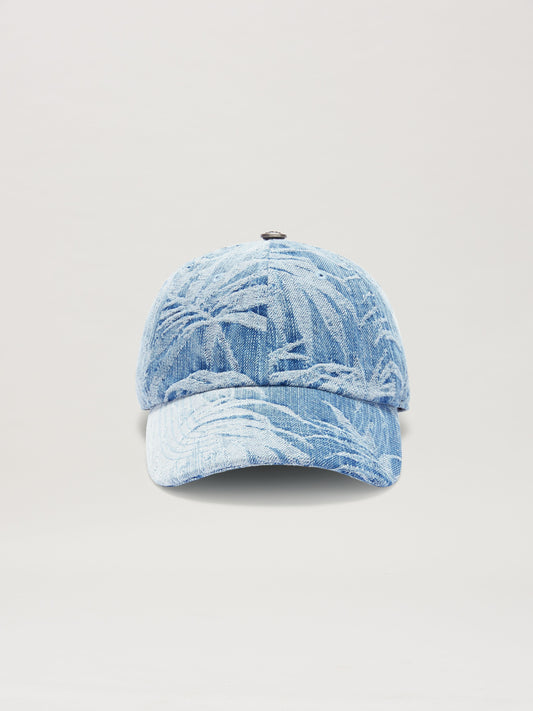 PALM ANGELS  JACQUARD PALMS CAP LIGHT BLUE - LIGHT BL LIGHT BLUE - LIGHT BLUE PMLB104S25FAB001