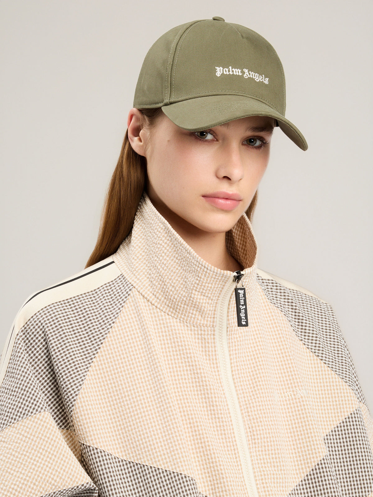 PALM ANGELS Classic Logo Corduroy Cap MILITARY OFF WHITE PMLB104S26FAB005