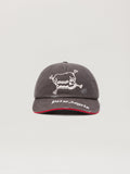 PALM ANGELS Skull Logo Cap DARK GREY OFF WHITE PMLB104S26FAB006