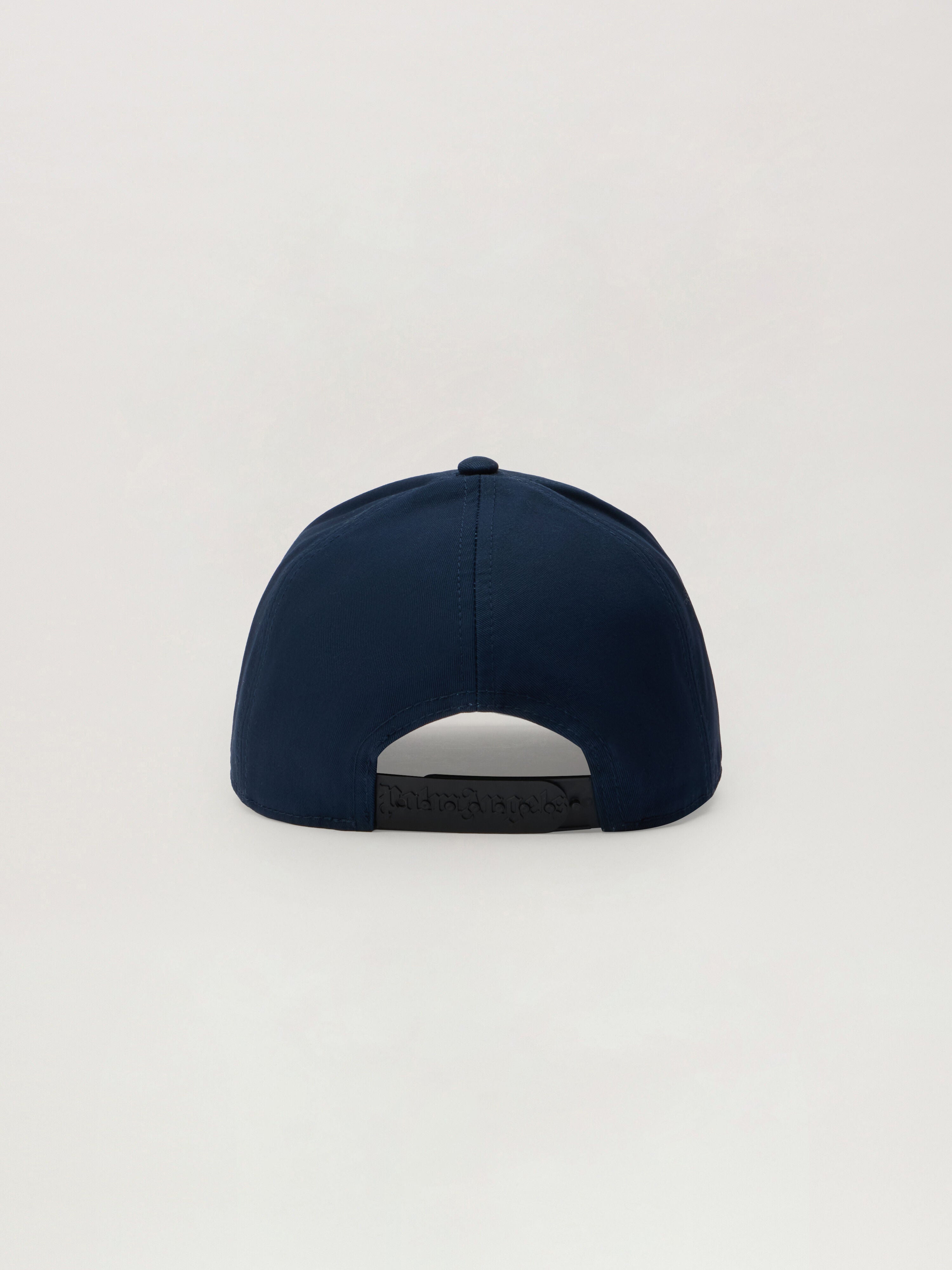 PALM ANGELS Big Neck Logo Cap NAVY BLUE LIME PMLB104S26FAB009