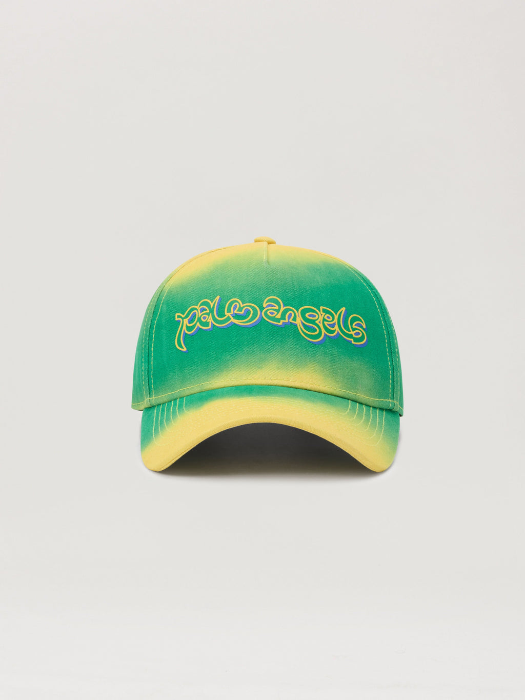 PALM ANGELS Thai Logo Tie Dye Cap YELLOW GREEN PMLB104S26FAB00A