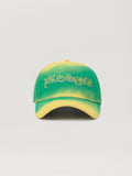 PALM ANGELS Thai Logo Tie Dye Cap YELLOW GREEN PMLB104S26FAB00A