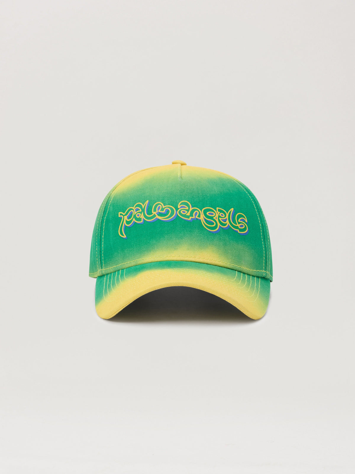 PALM ANGELS Thai Logo Tie Dye Cap YELLOW GREEN PMLB104S26FAB00A