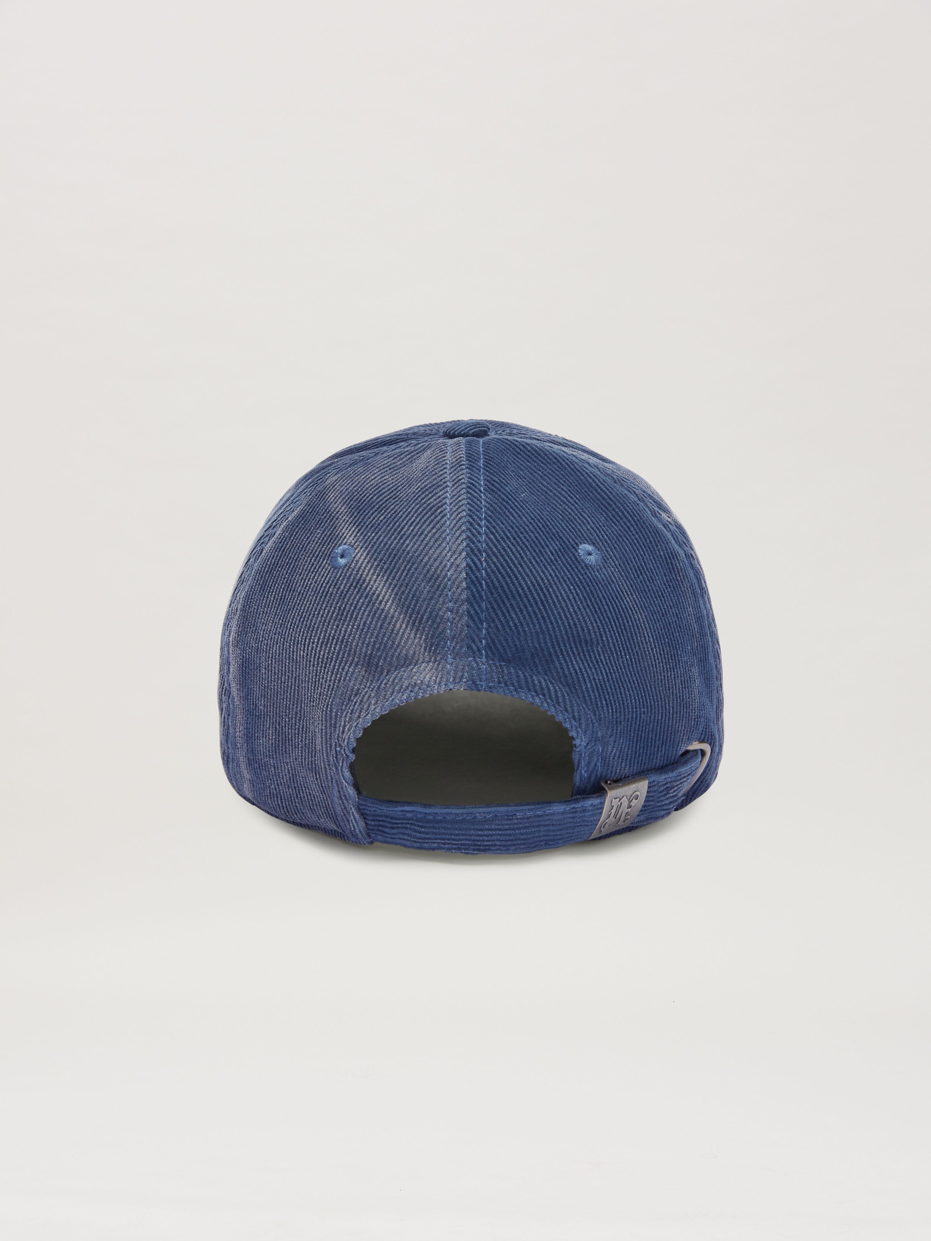 PALM ANGELS  CURVED LOGO CORDUROY CAP VINTAGE BLACK - VINTAGE BLACK - WHITE PMLB108S25FAB002