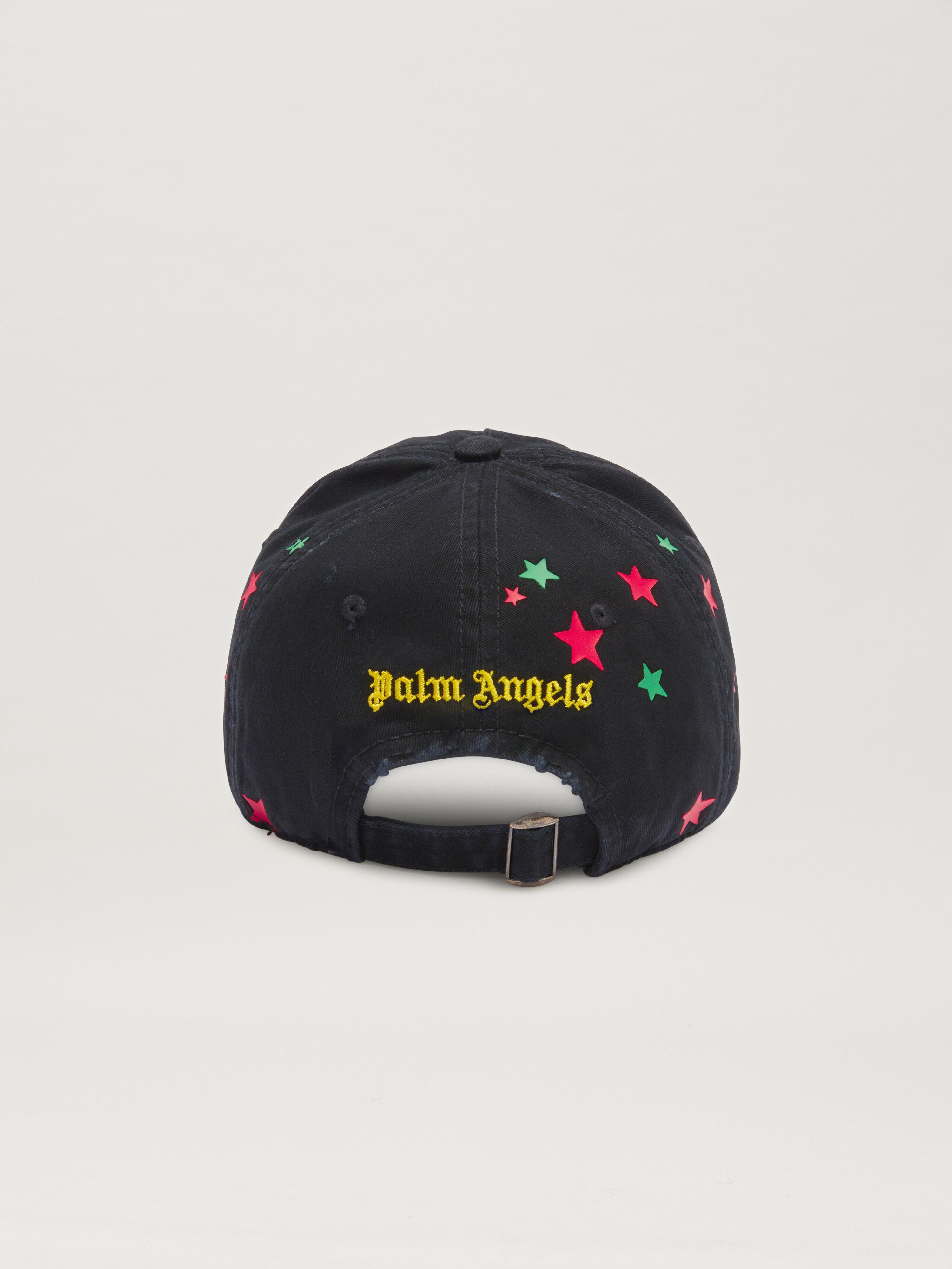 PALM ANGELS  PARADISE PALM CAP BLACK - YELLOW PMLB108S25FAB003