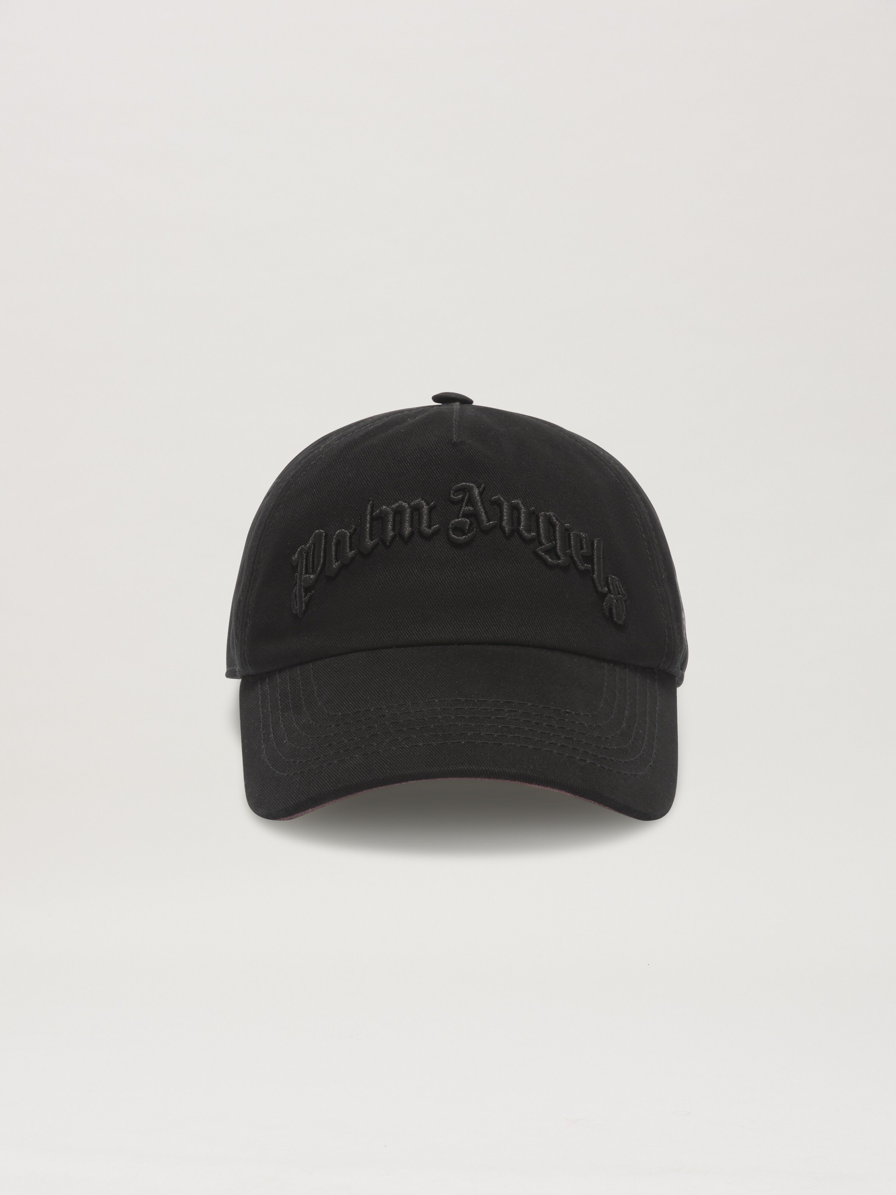 PALM ANGELS  CURVED LOGO CAP BLACK - BLACK PMLB10AS25FAB001
