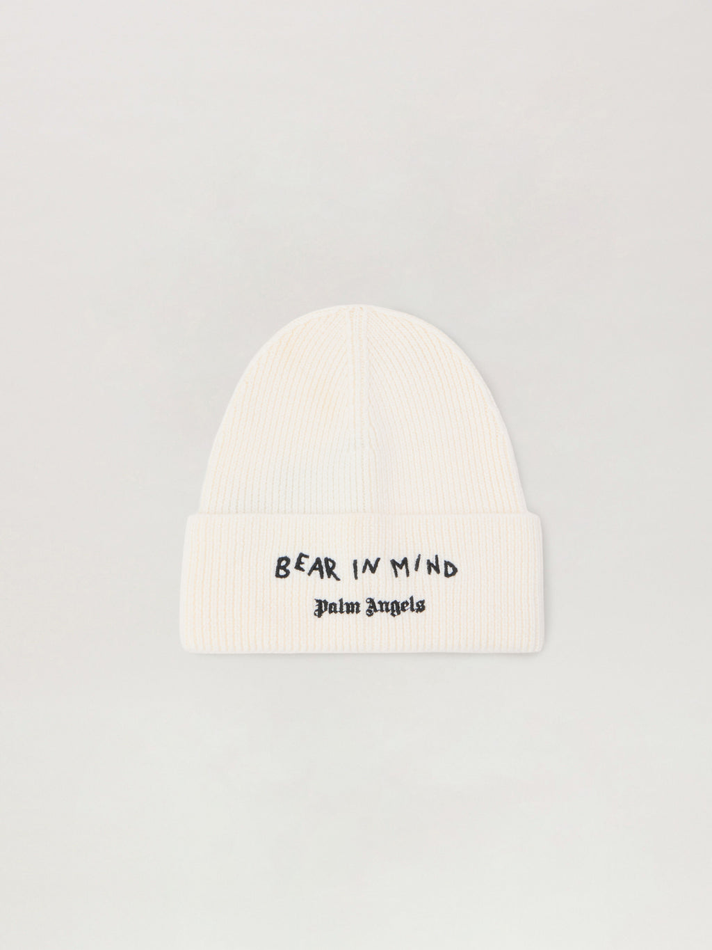 PALM ANGELS Bear In Mind Beanie OFF WHITE - BROWN PMLC030F25KNI001