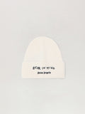 PALM ANGELS Bear In Mind Beanie OFF WHITE - BROWN PMLC030F25KNI001