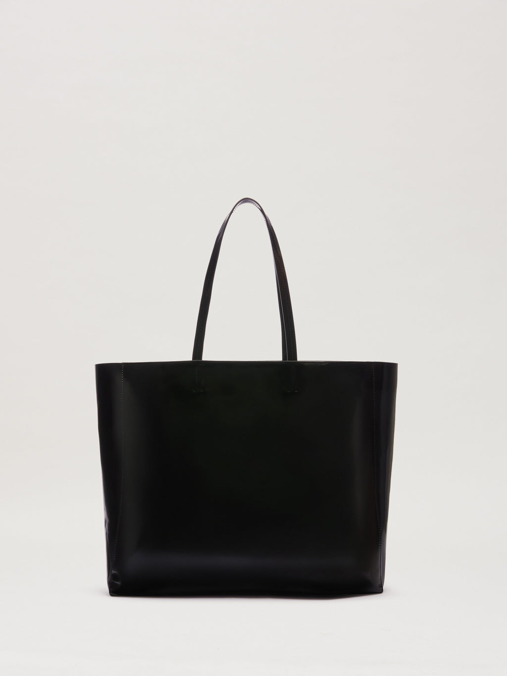 PALM ANGELS  SHINY CURVED LOGO SHOPPING BA BLACK/PEAR BLACK/PEARL PMNA07BS25FAB001