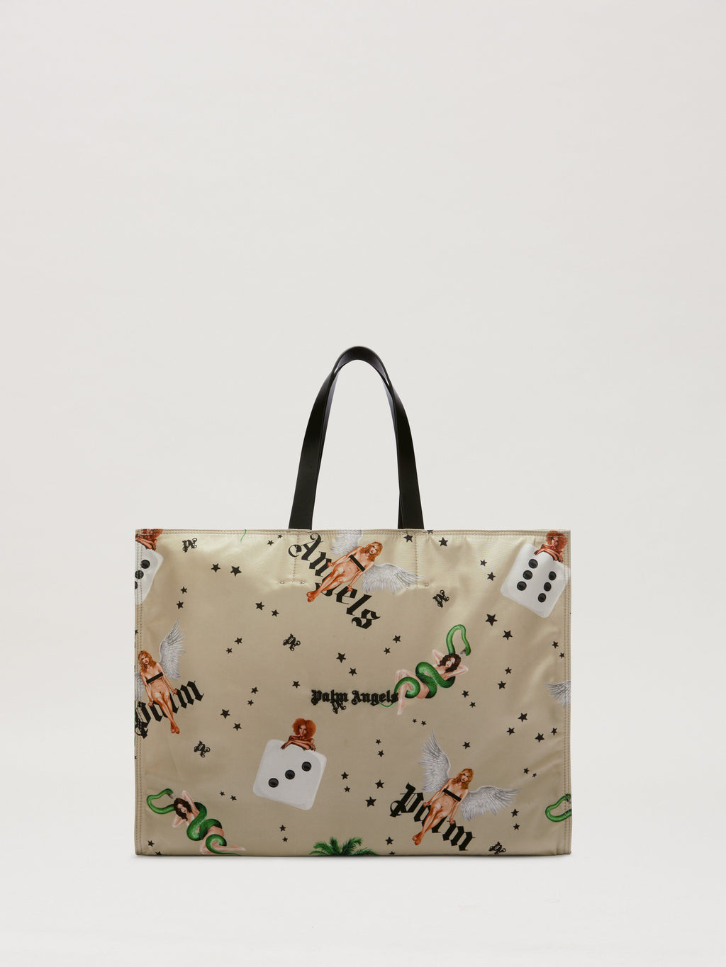PALM ANGELS  PIN UP SHOPPING BAG MULTICOLOR/BLACK PMNA07CS25FAB002