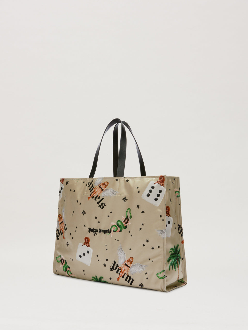 PALM ANGELS  PIN UP SHOPPING BAG MULTICOLOR/BLACK PMNA07CS25FAB002