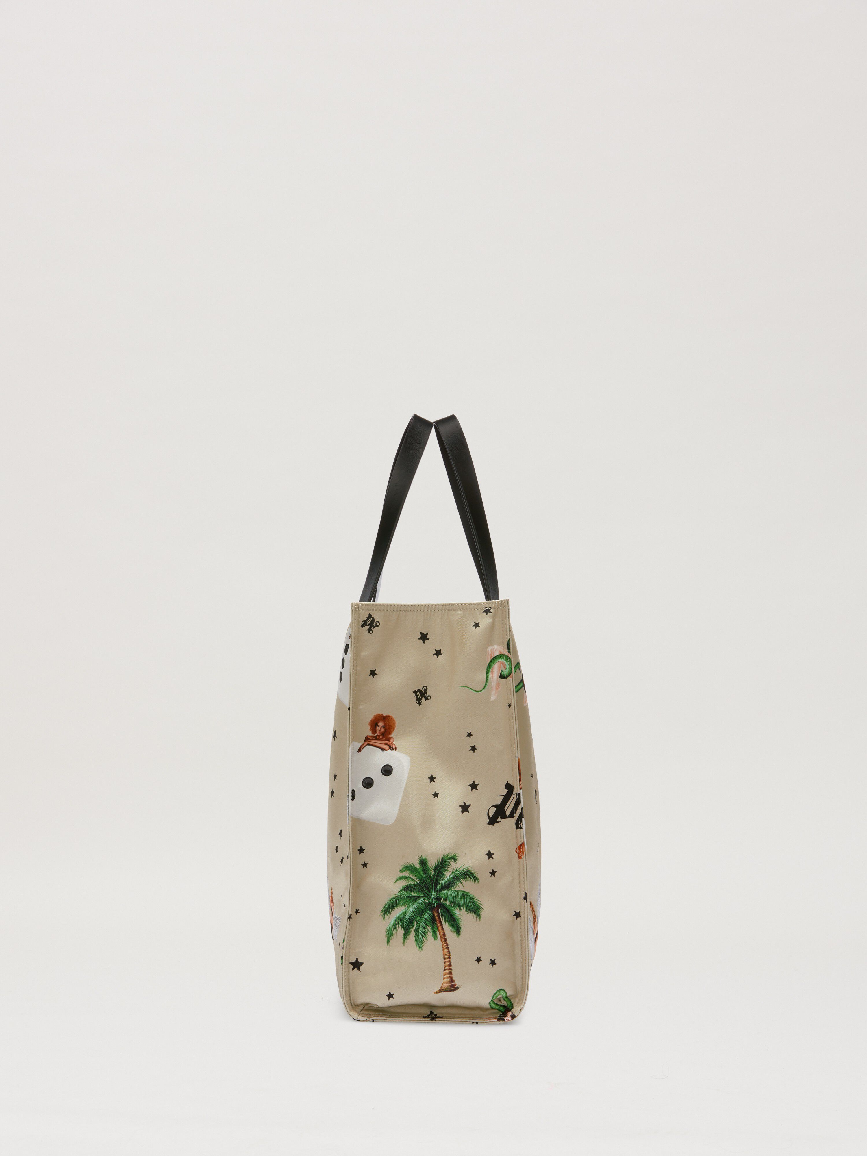 PALM ANGELS  PIN UP SHOPPING BAG MULTICOLOR/BLACK PMNA07CS25FAB002