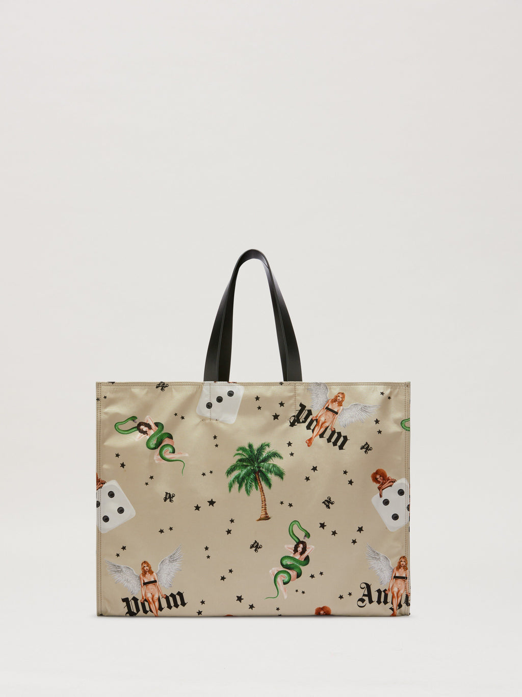 PALM ANGELS  PIN UP SHOPPING BAG MULTICOLOR/BLACK PMNA07CS25FAB002