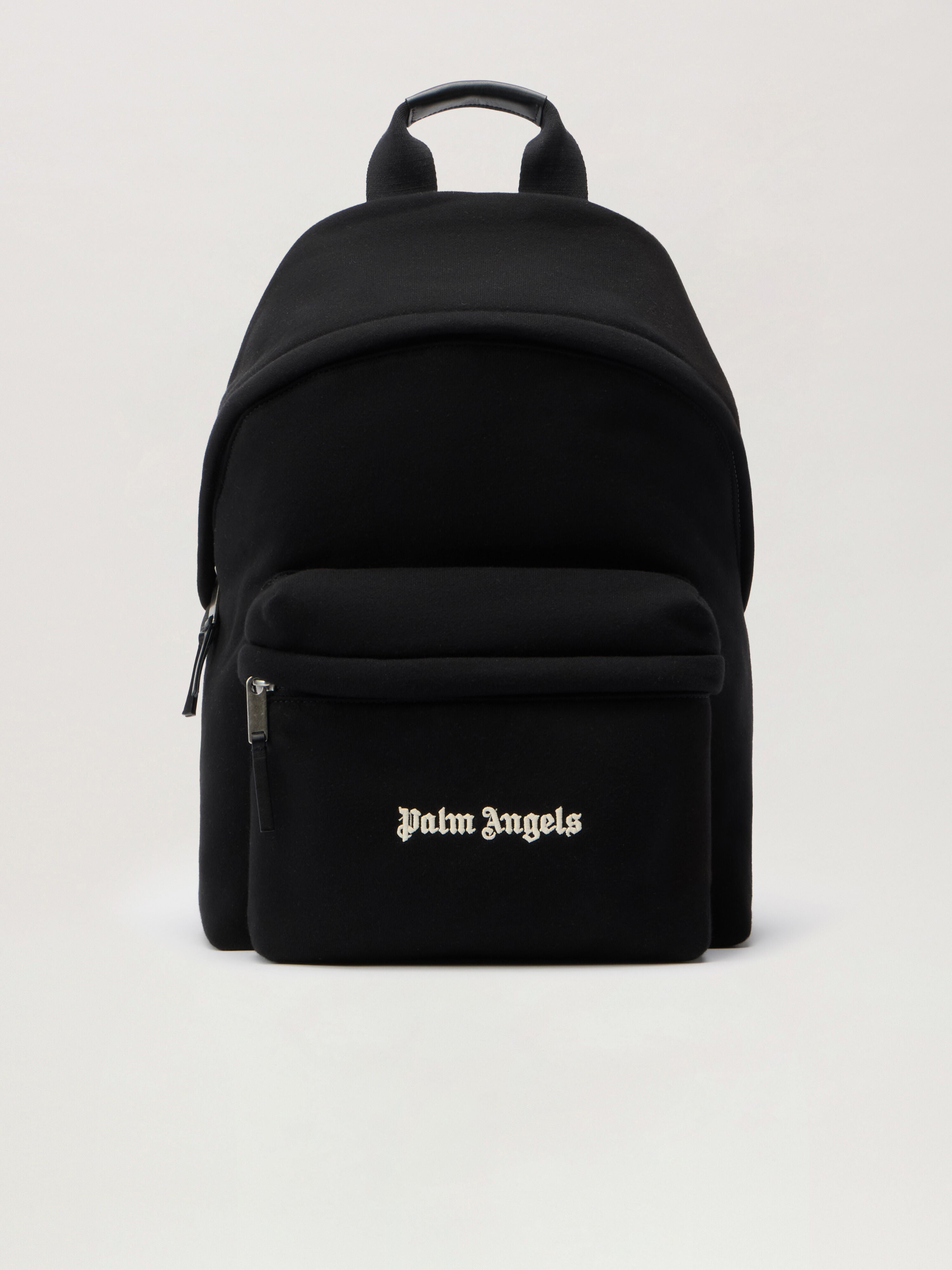 PALM ANGELS Classic Logo Backpack BLACK - OFF WHITE PMNB024F25FLE001