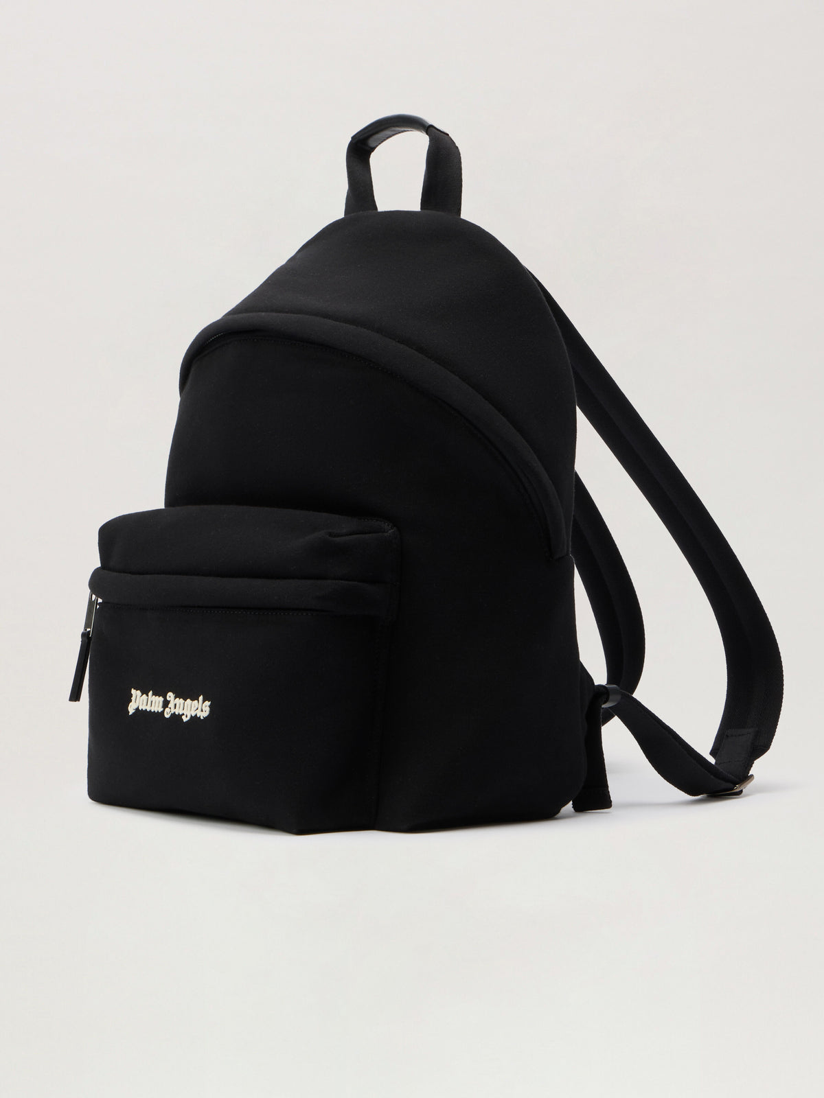 PALM ANGELS Classic Logo Backpack BLACK - OFF WHITE PMNB024F25FLE001