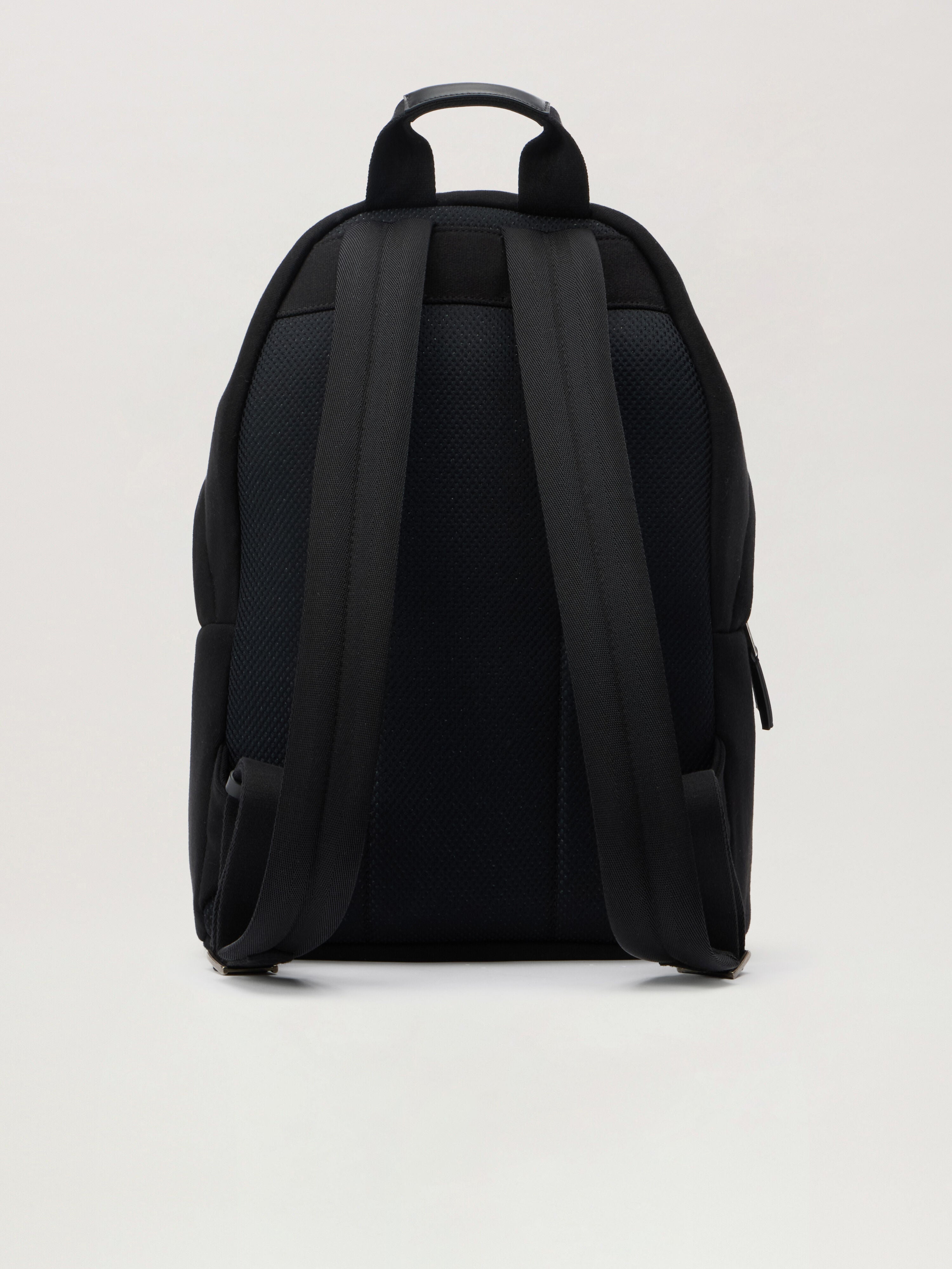PALM ANGELS Classic Logo Backpack BLACK - OFF WHITE PMNB024F25FLE001