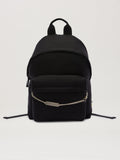 PALM ANGELS  LOGO PLATE BACKPACK BLACK PMNB026S25FAB001