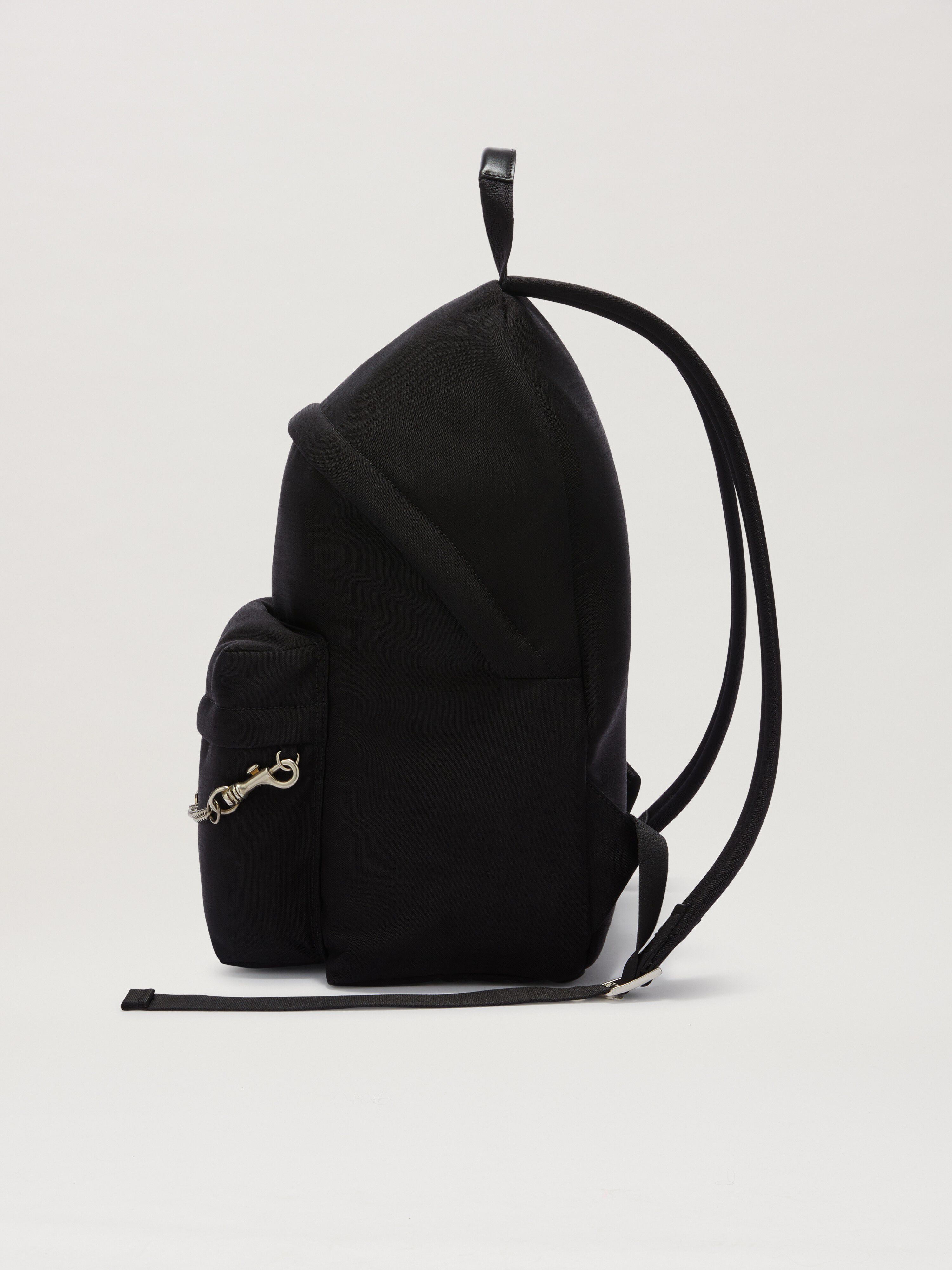 PALM ANGELS  LOGO PLATE BACKPACK BLACK PMNB026S25FAB001
