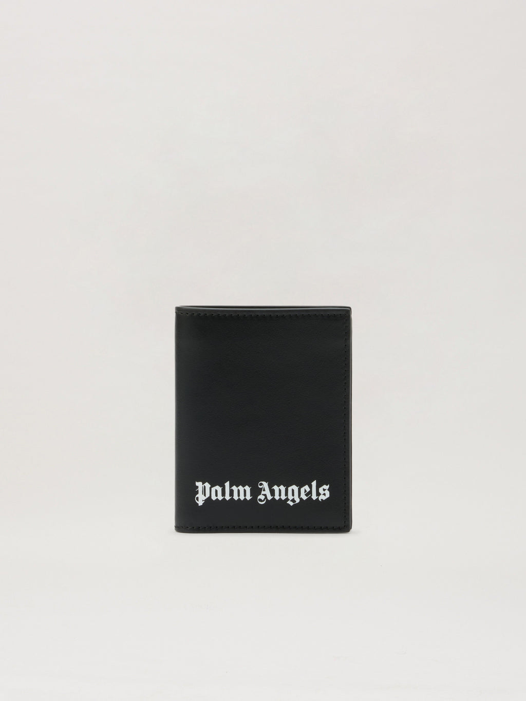PALM ANGELS Classic Logo Bifold Wallet BLACK OFF WHITE PMNC024S26LEA001