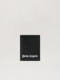 PALM ANGELS Classic Logo Bifold Wallet BLACK OFF WHITE PMNC024S26LEA001