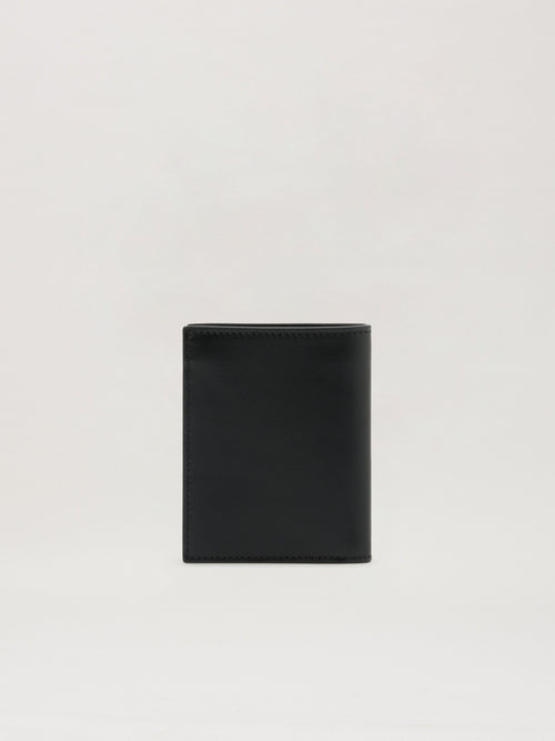 PALM ANGELS Classic Logo Bifold Wallet BLACK OFF WHITE PMNC024S26LEA001
