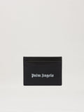 PALM ANGELS Logo Card holder BLACK - WHITE PMND017C99LEA001