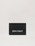 PALM ANGELS Classic Logo Card Holder BLACK OFF WHITE PMND017S26LEA001