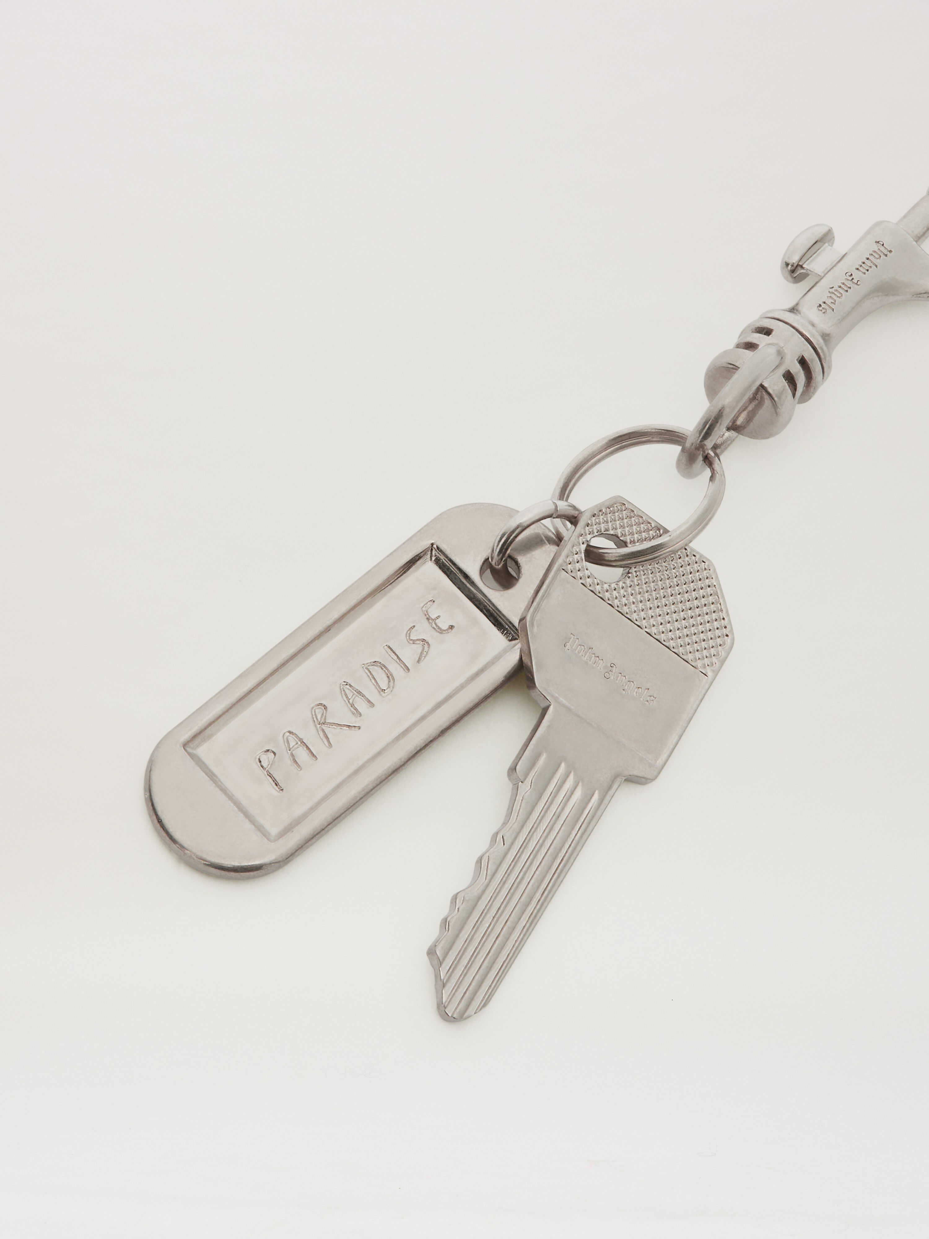 PALM ANGELS  PARADISE PALM KEYRING SILVER - SILVER PMNF01BS25MAT001