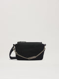 PALM ANGELS  LOGO PLATE CROSSBODY BAG BLACK PMNQ012S25FAB001
