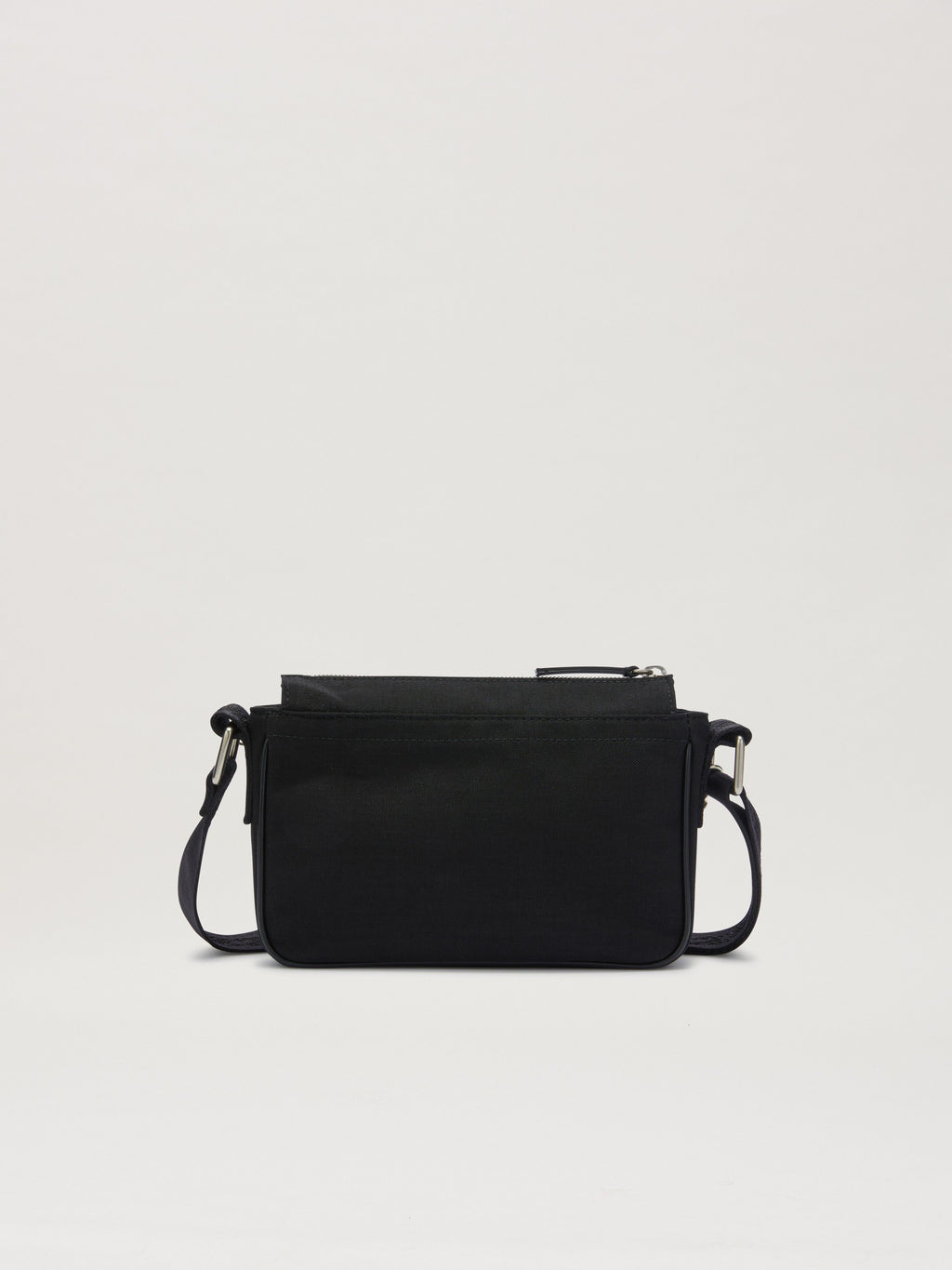 PALM ANGELS  LOGO PLATE CROSSBODY BAG BLACK PMNQ012S25FAB001