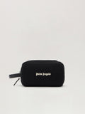 PALM ANGELS Classic Logo Pouch BLACK - OFF WHITE PMNS00AF25FLE001