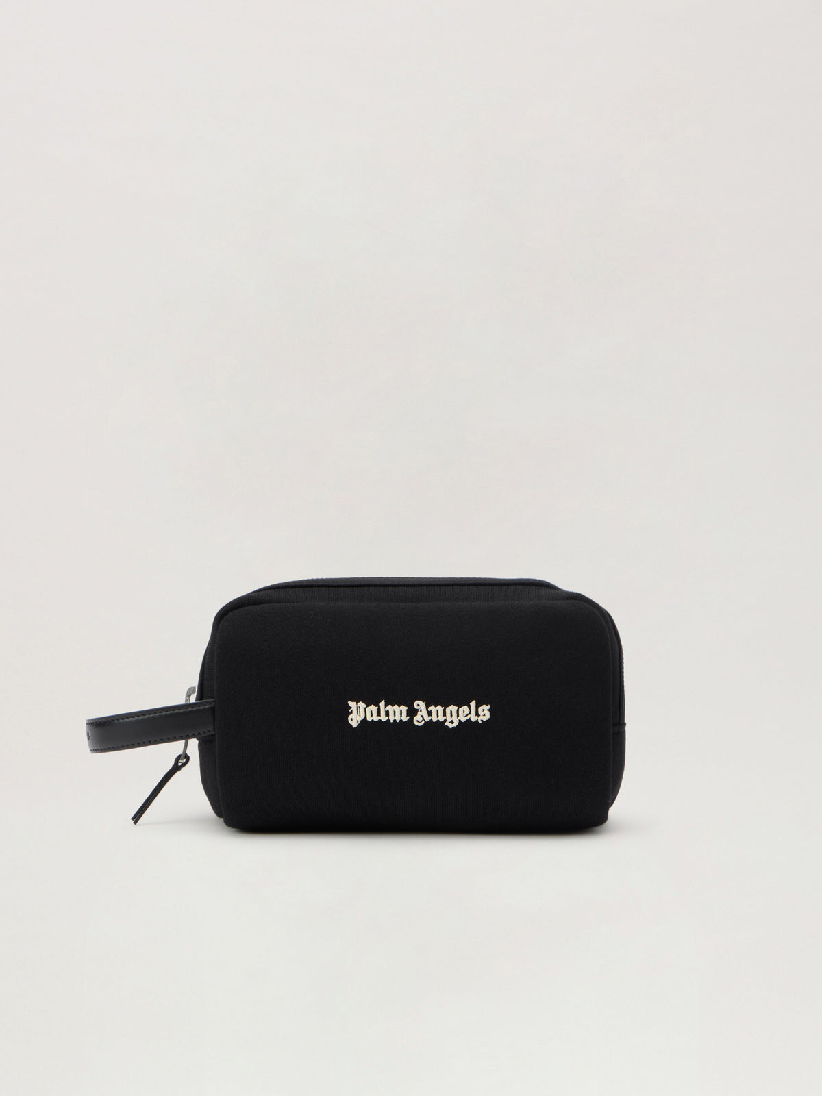 PALM ANGELS Classic Logo Pouch BLACK - OFF WHITE PMNS00AF25FLE001
