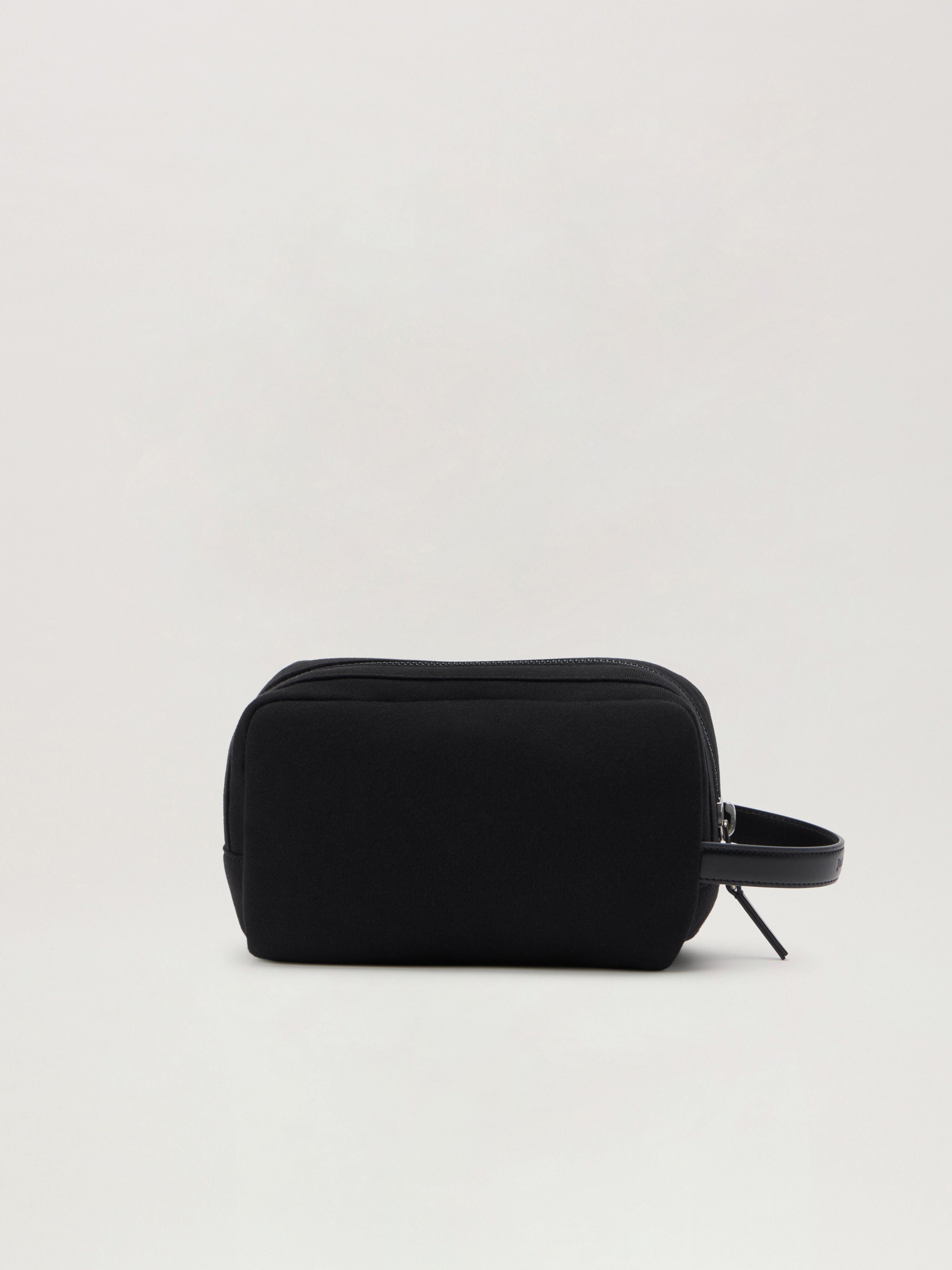 PALM ANGELS Classic Logo Pouch BLACK - OFF WHITE PMNS00AF25FLE001