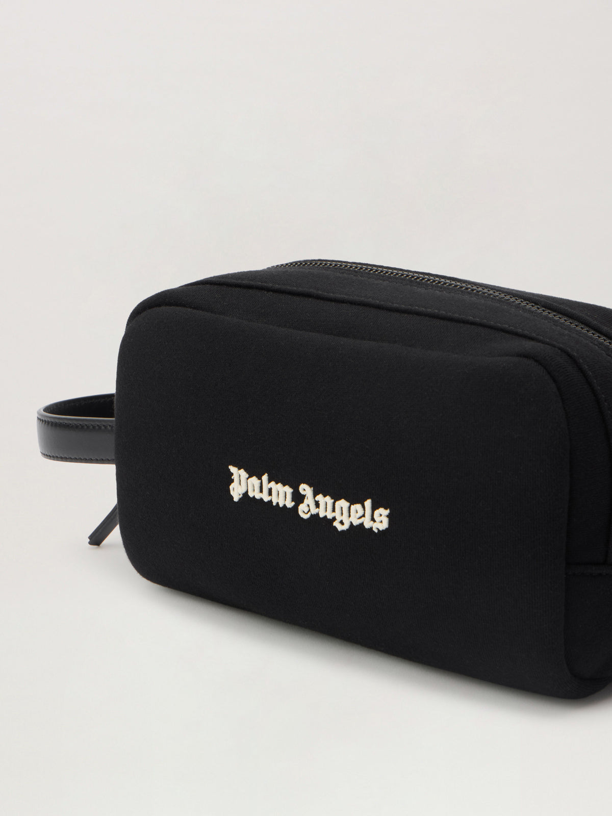 PALM ANGELS Classic Logo Pouch BLACK - OFF WHITE PMNS00AF25FLE001