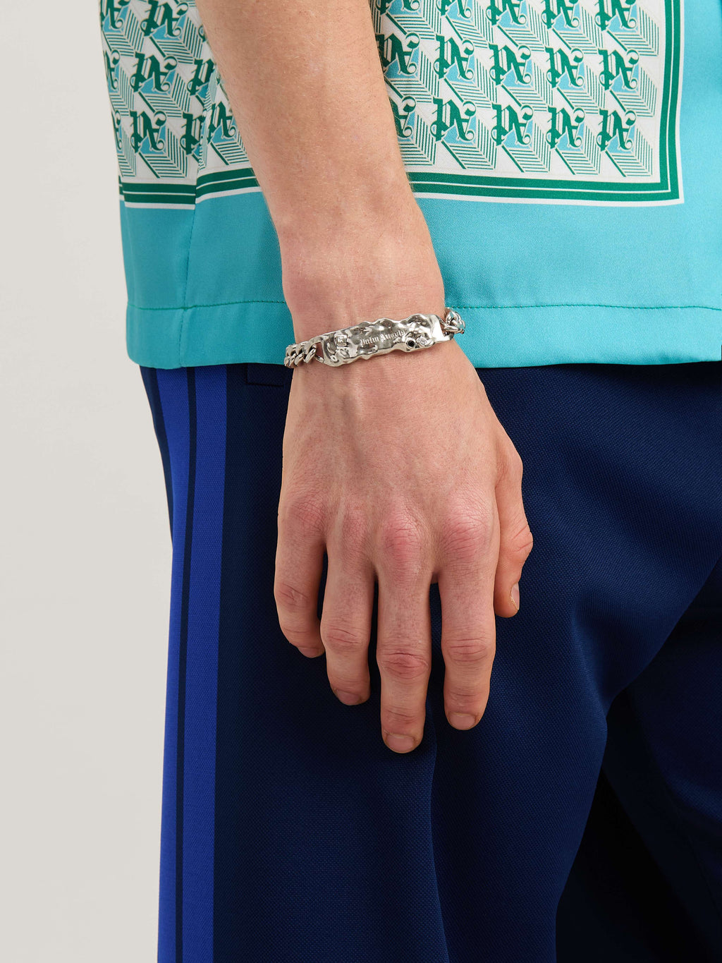 PALM ANGELS  MELTED CHAIN BRACELET SILVER - TRANSPARE SILVER - TRANSPARENT PMOA055S25MAT001
