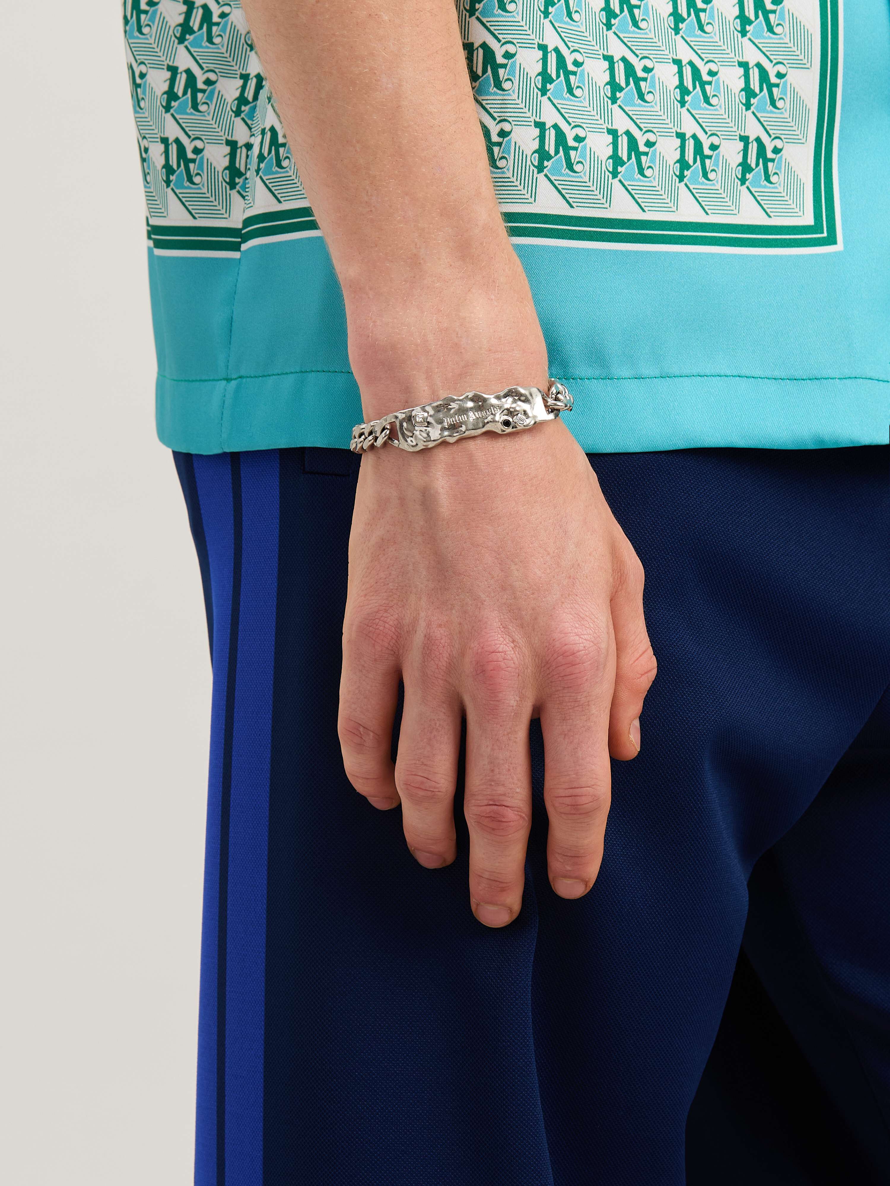 PALM ANGELS  MELTED CHAIN BRACELET SILVER - TRANSPARE SILVER - TRANSPARENT PMOA055S25MAT001