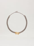 PALM ANGELS Gold Monogram necklace SILVER - GOLD PMOB017C99MAT001