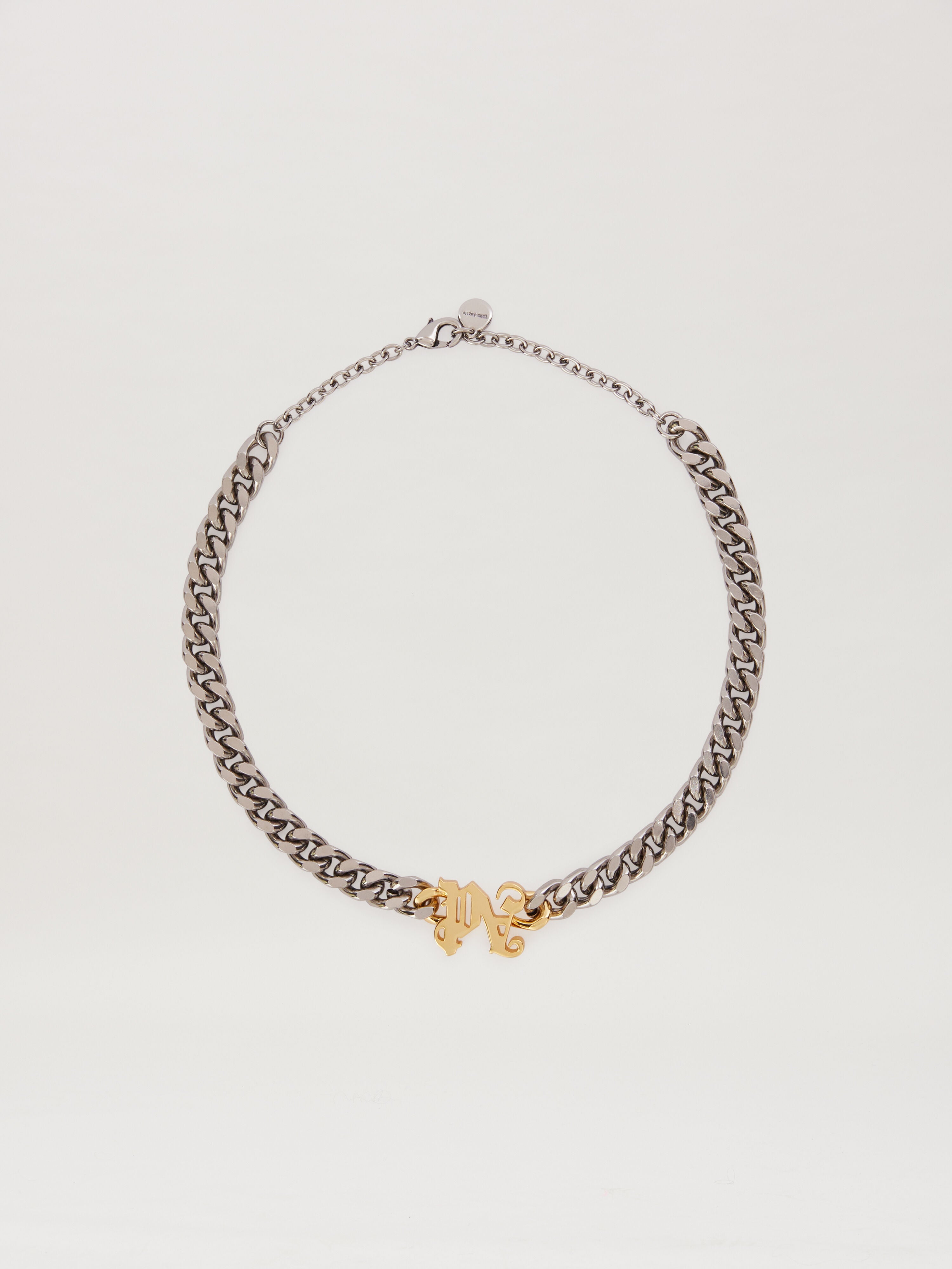 PALM ANGELS Gold Monogram necklace SILVER - GOLD PMOB017C99MAT001