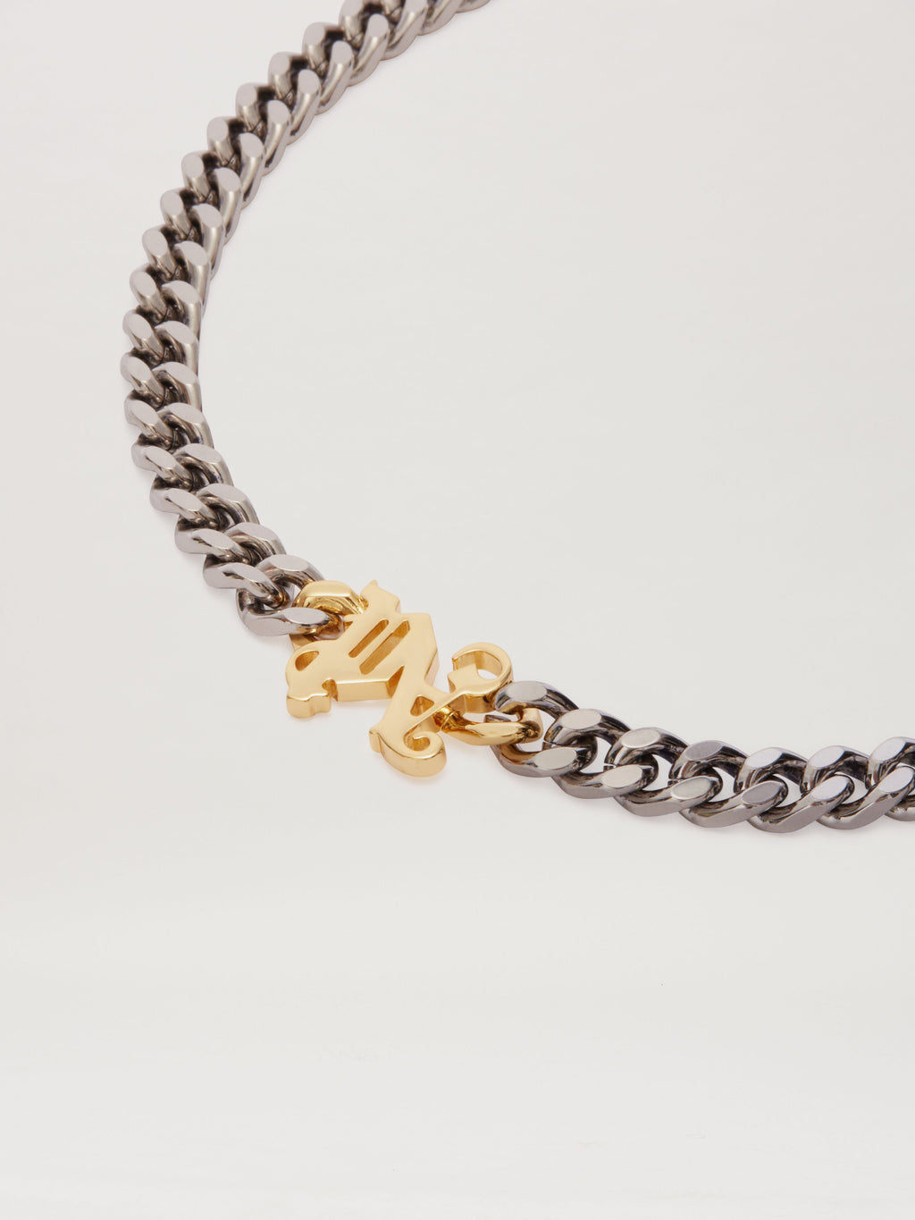 PALM ANGELS Gold Monogram necklace SILVER - GOLD PMOB017C99MAT001