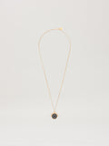 PALM ANGELS  PA STONE EMBLEM NECKLACE GOLD - BLACK PMOB126S25MAT001