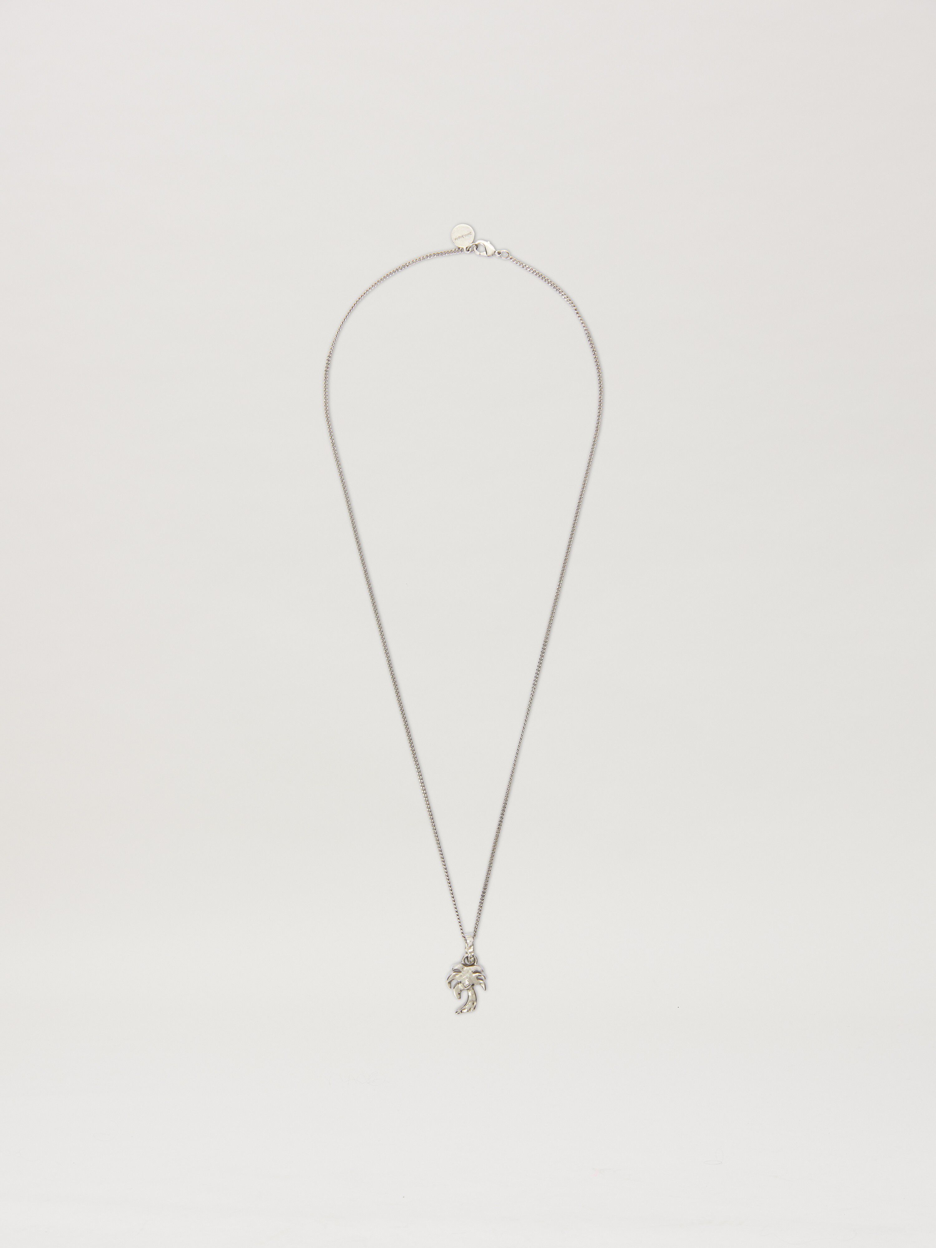 PALM ANGELS  PALM MELTED CHARM NECKLACE SILVER - TRAN SILVER - TRANSPARENT PMOB128S25MAT001