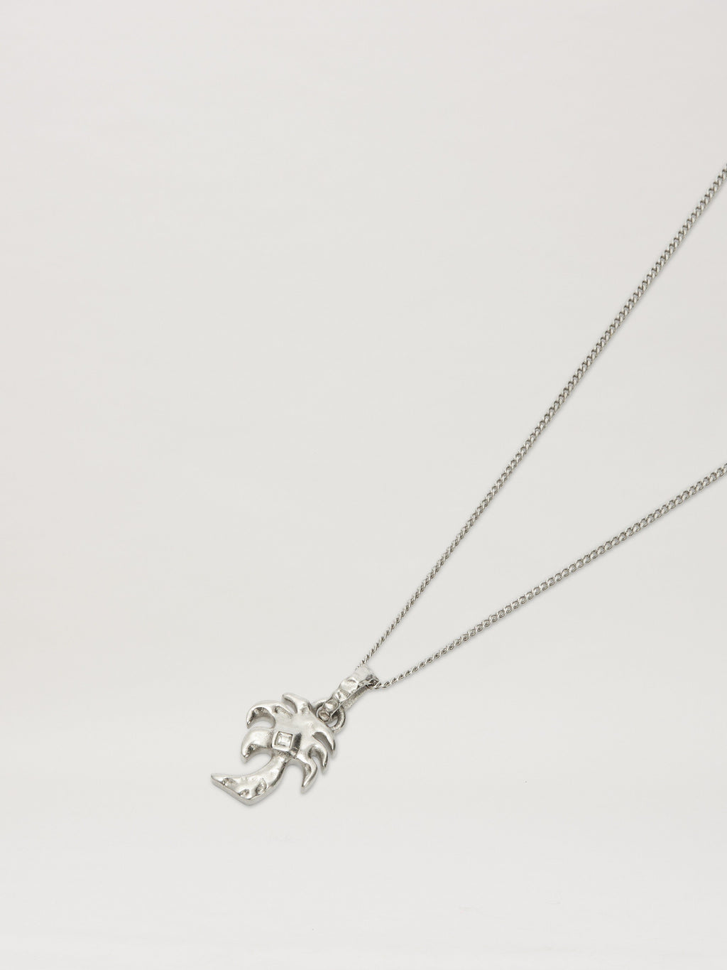 PALM ANGELS  PALM MELTED CHARM NECKLACE SILVER - TRAN SILVER - TRANSPARENT PMOB128S25MAT001