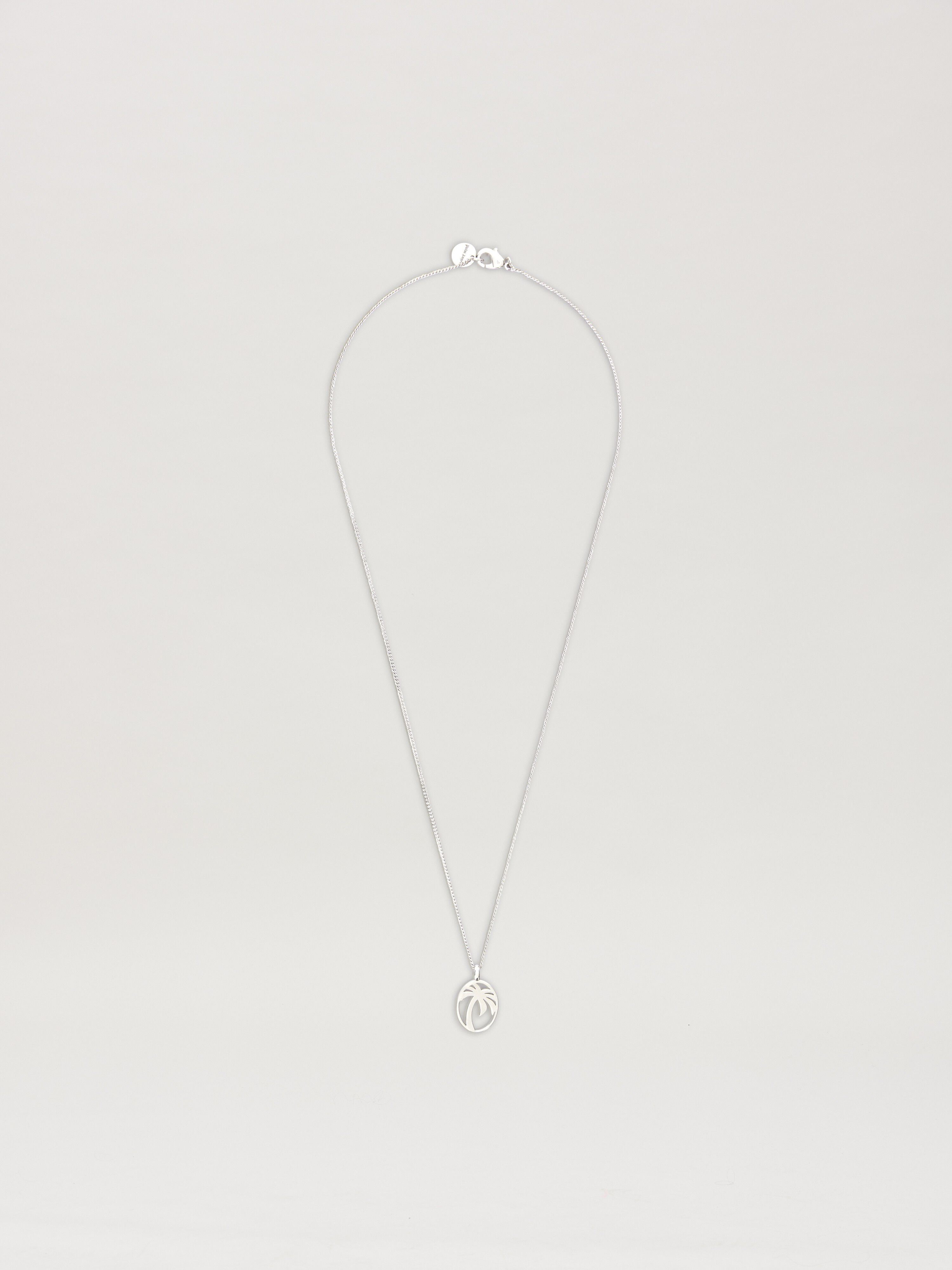 PALM ANGELS  OVAL PALM S NECKLACE SILVER - SILVER PMOB12BS25MAT001