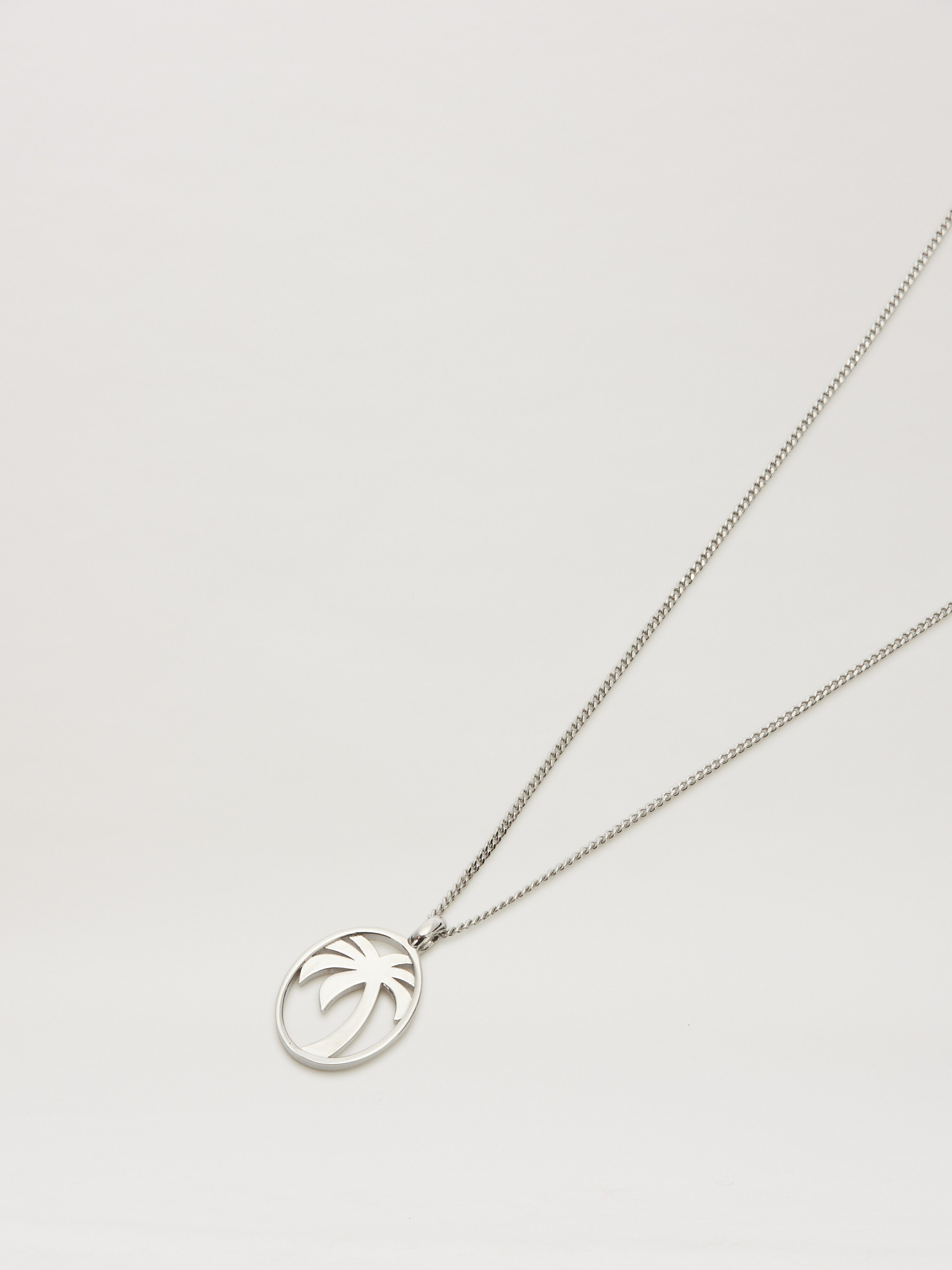PALM ANGELS  OVAL PALM S NECKLACE SILVER - SILVER PMOB12BS25MAT001