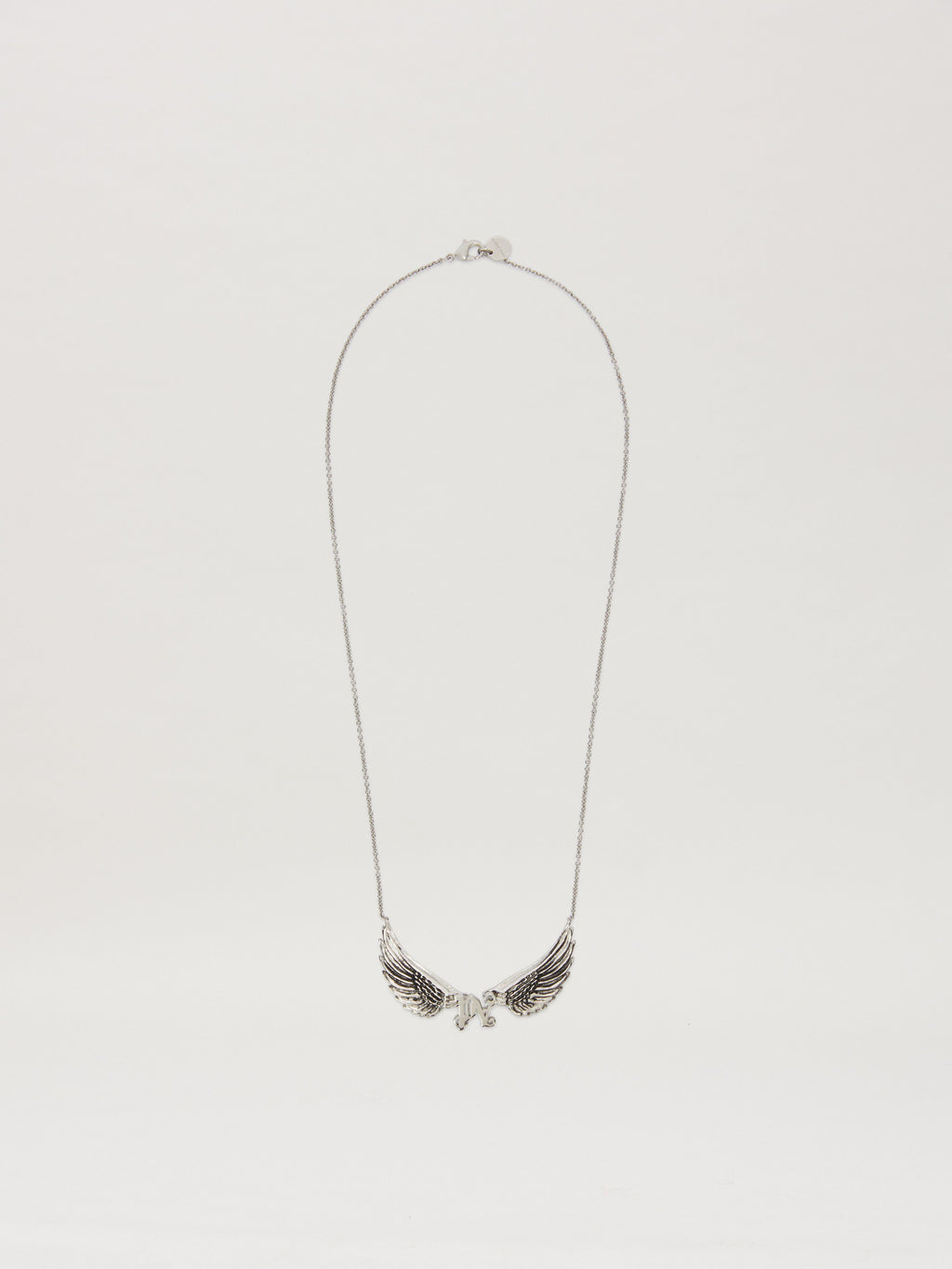 PALM ANGELS  WINGS MONOGRAM NECKLACE SILVER - SILVER PMOB12CS25MAT001
