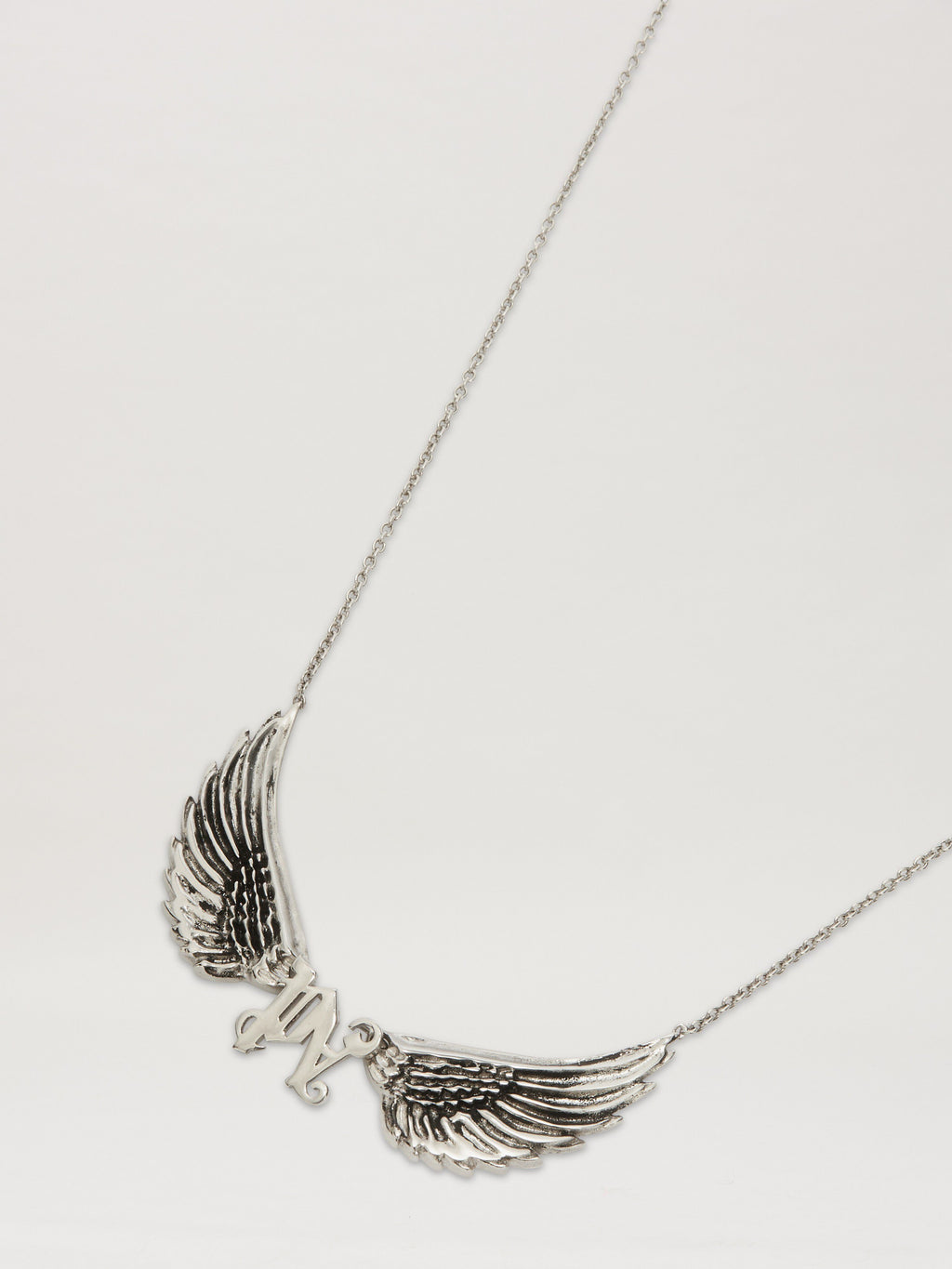 PALM ANGELS  WINGS MONOGRAM NECKLACE SILVER - SILVER PMOB12CS25MAT001