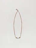 PALM ANGELS Wings Cord Necklace SILVER - BROWN PMOB12FF25MAT001